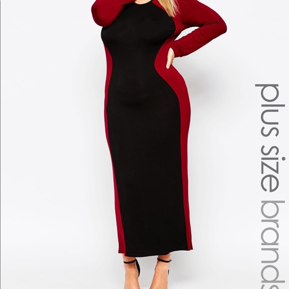 Club L Dresses Club L Plus Size Optical Illusion Maxi Dress